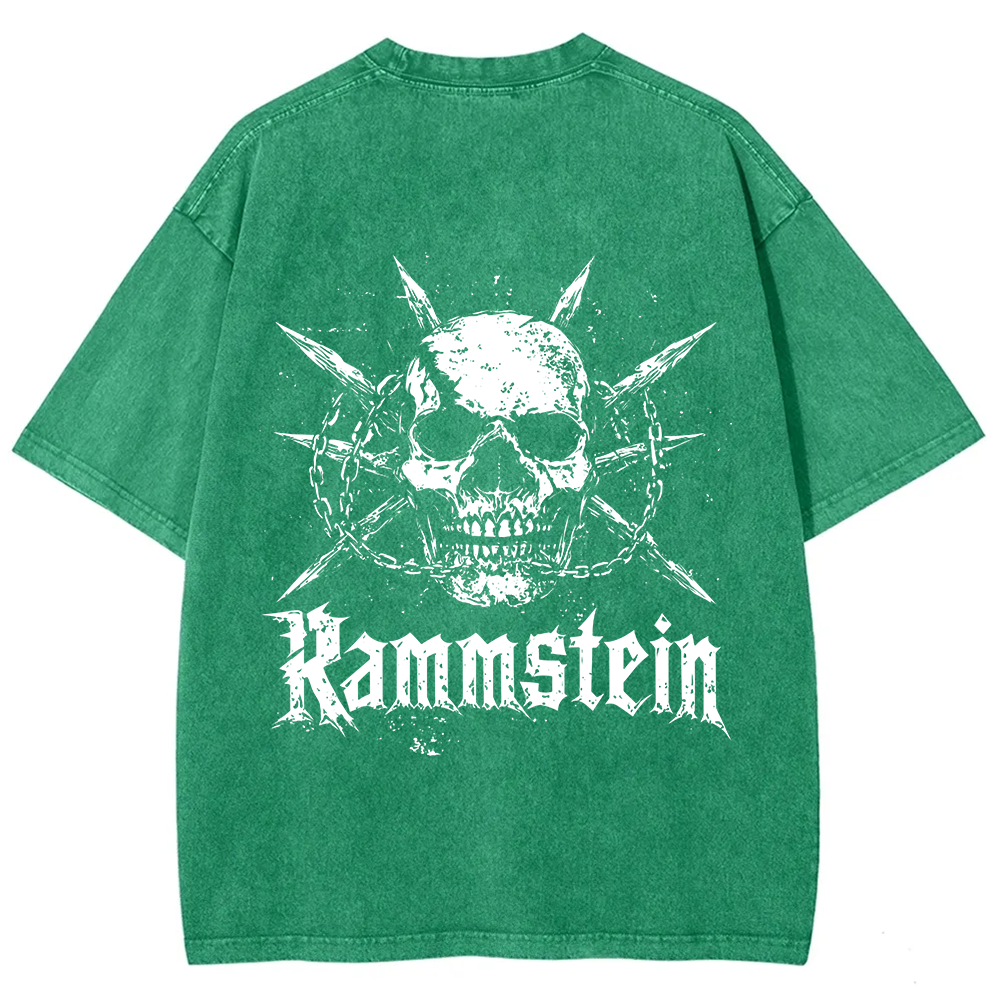 Rammstein Rock Band Vintage Washed T-Shirt