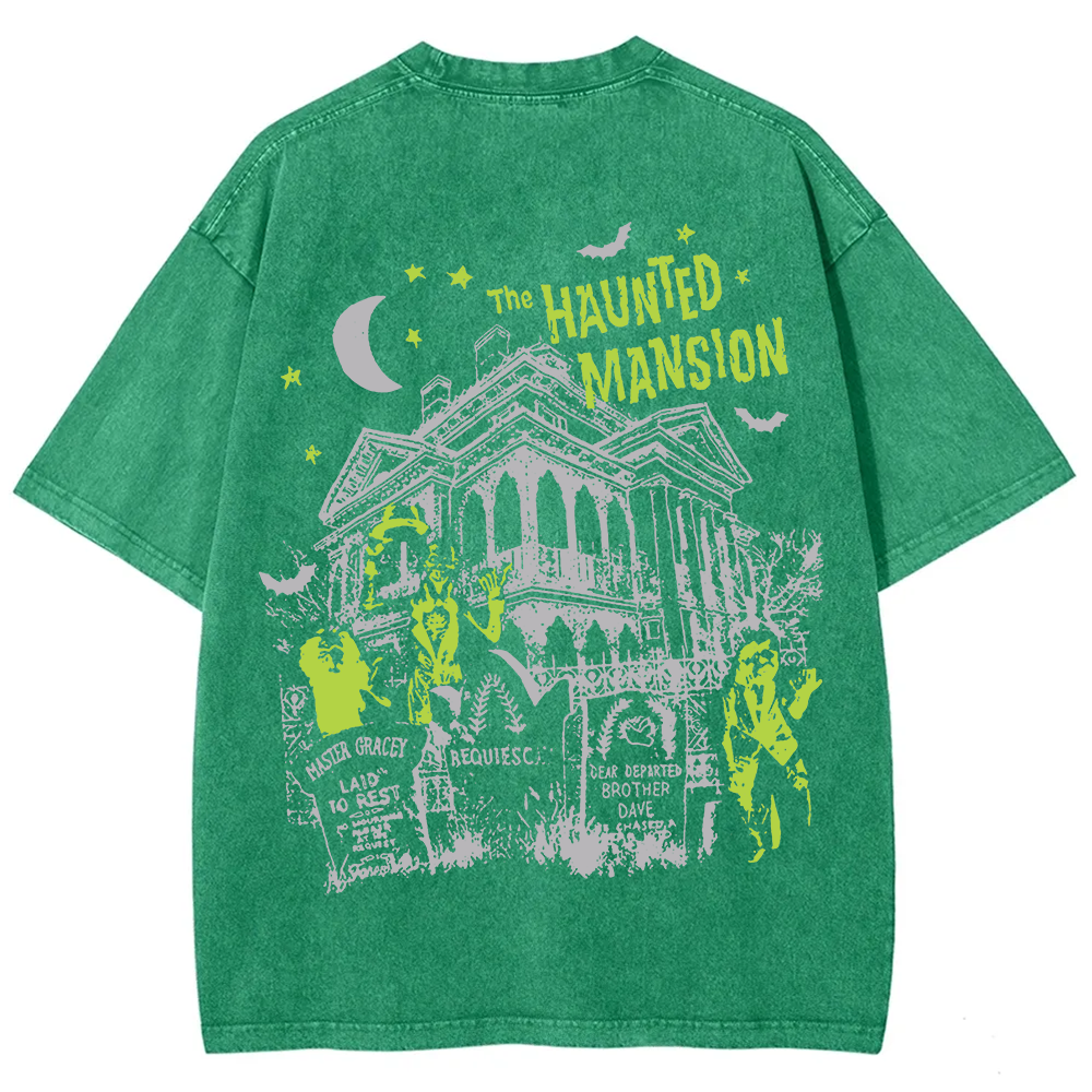 Unisex Vintage Washed The Haunted Mansion Movie T-Shirt