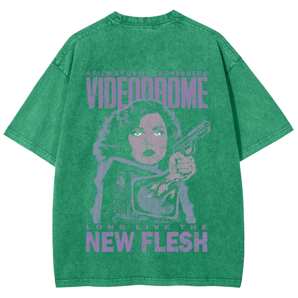 Unisex Vintage Washed Videodrome T-Shirt