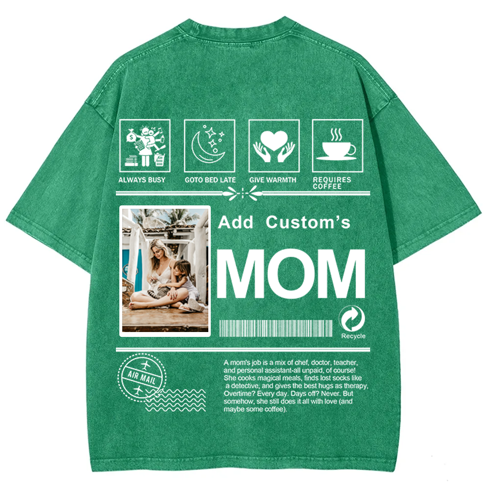 MOM Custom Unisex Fit Washed T-Shirt