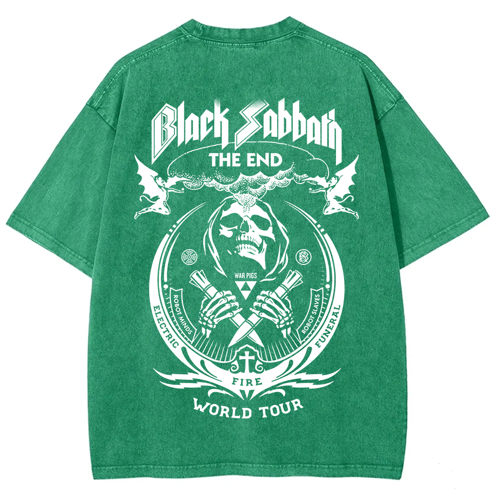 Unisex Vintage Washed Black Sabbath T-Shirt