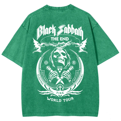 Unisex Vintage Washed Black Sabbath T-Shirt