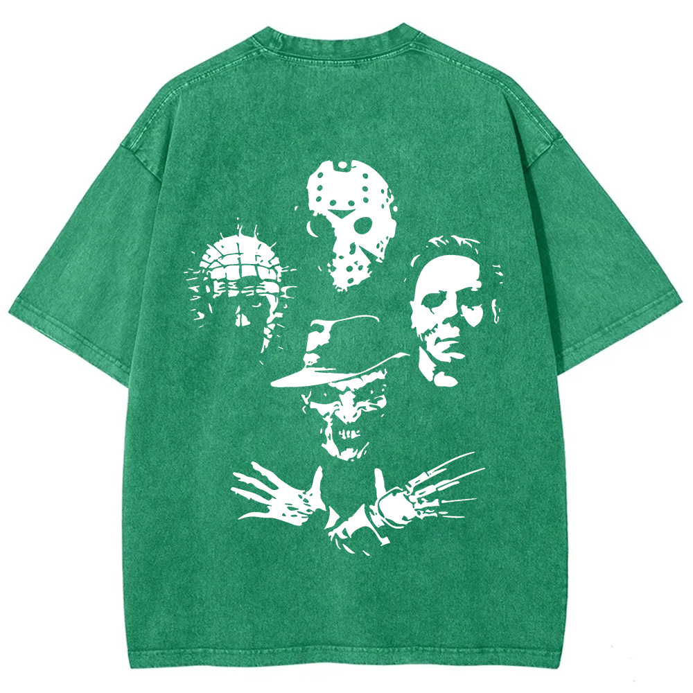 ?Horror Film t-Shirt Halloween Freddie Jason Hellraiser Grunge Rock Retro Black