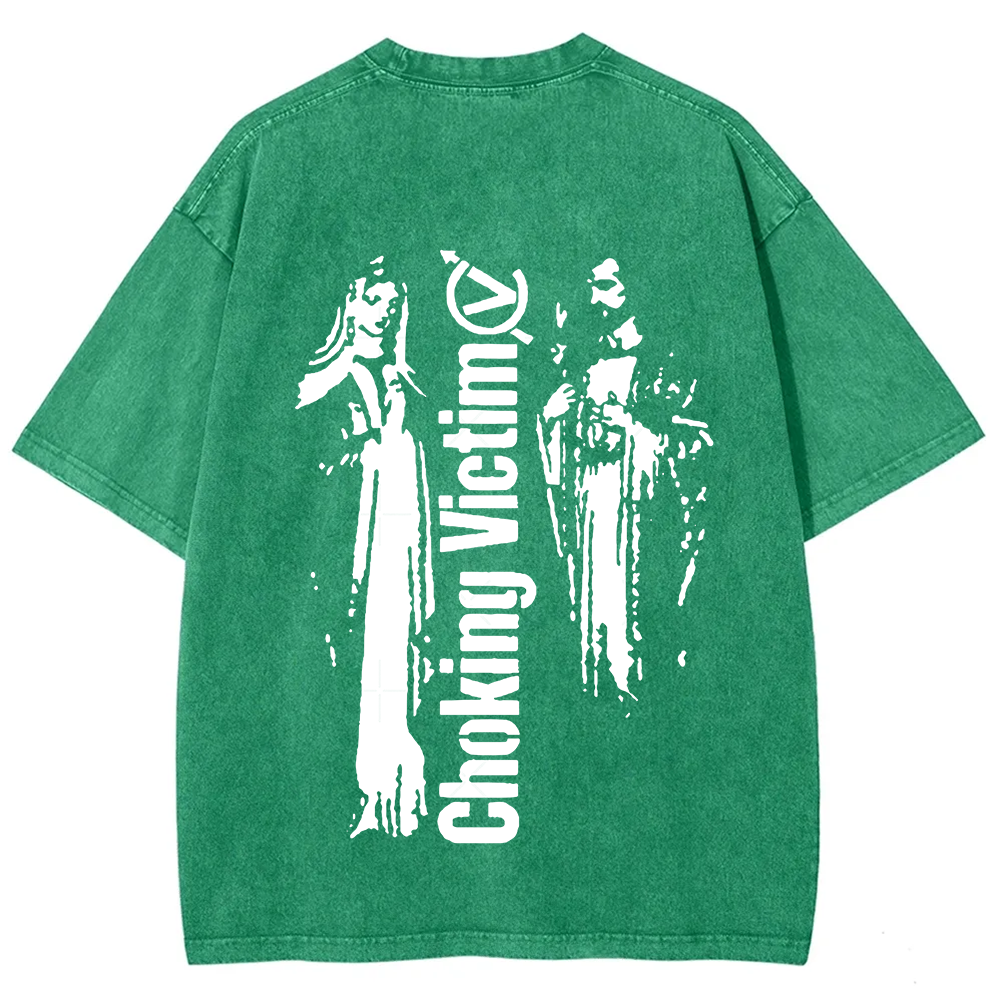Unisex Vintage Washed Choking Victim Punk Band t-Shirt