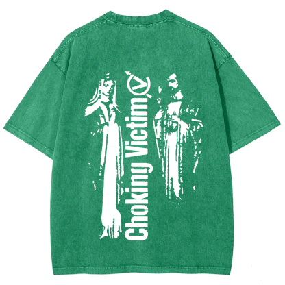 Unisex Vintage Washed Choking Victim Punk Band t-Shirt
