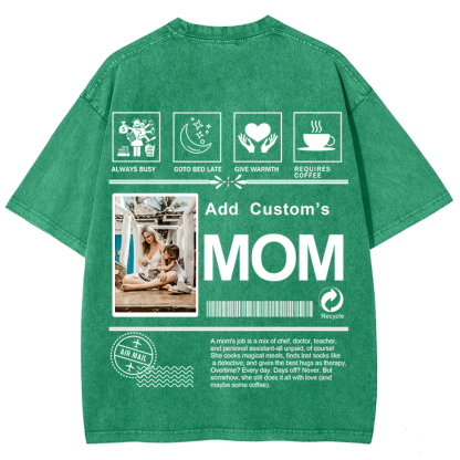 MOM Custom Unisex Fit Washed T-Shirt