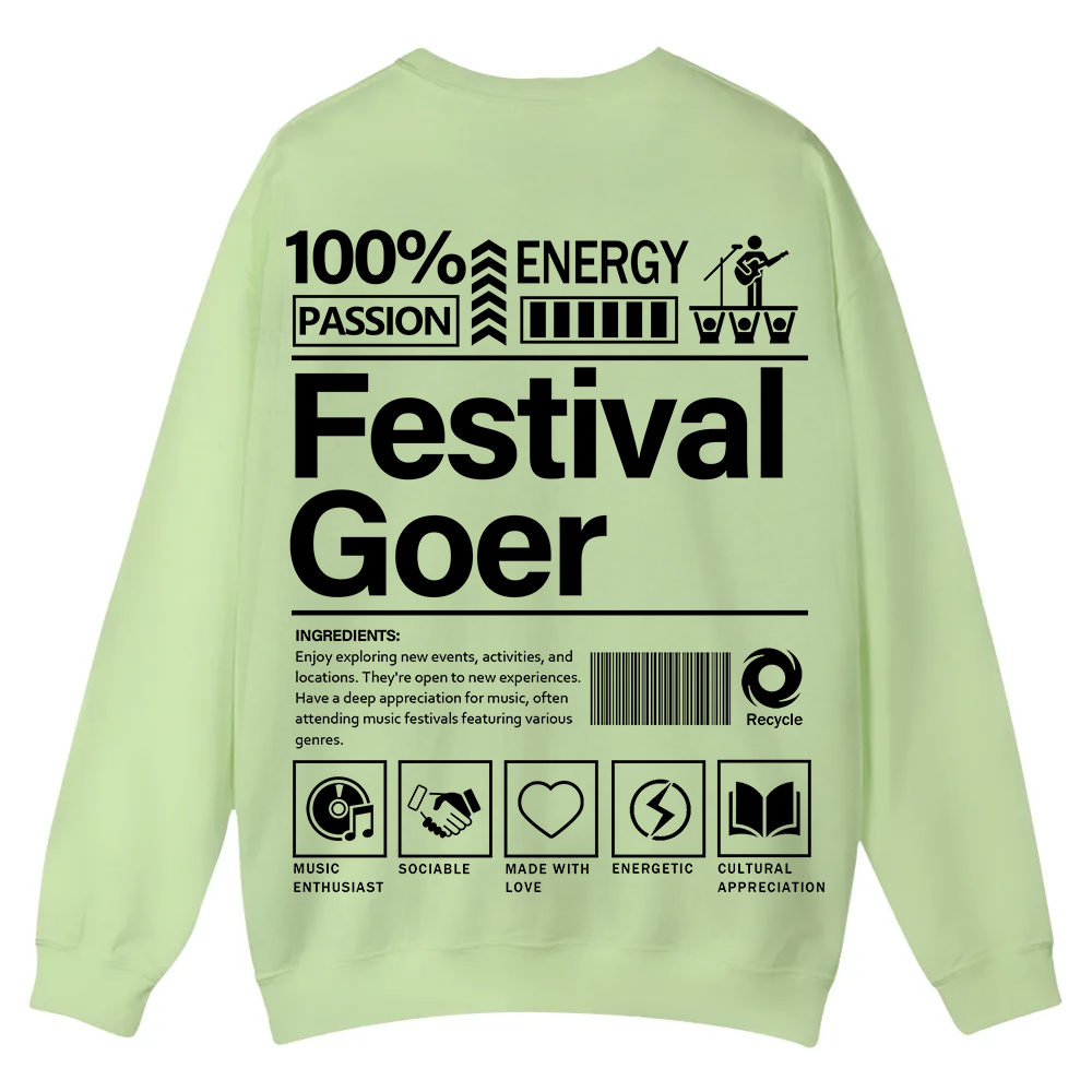 Festival Goer Casual Crewneck Sweatshirt wearishow