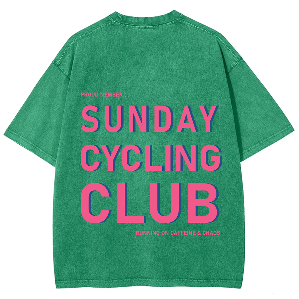 Sunday Cycling Club Unisex Fit Washed T-Shirt
