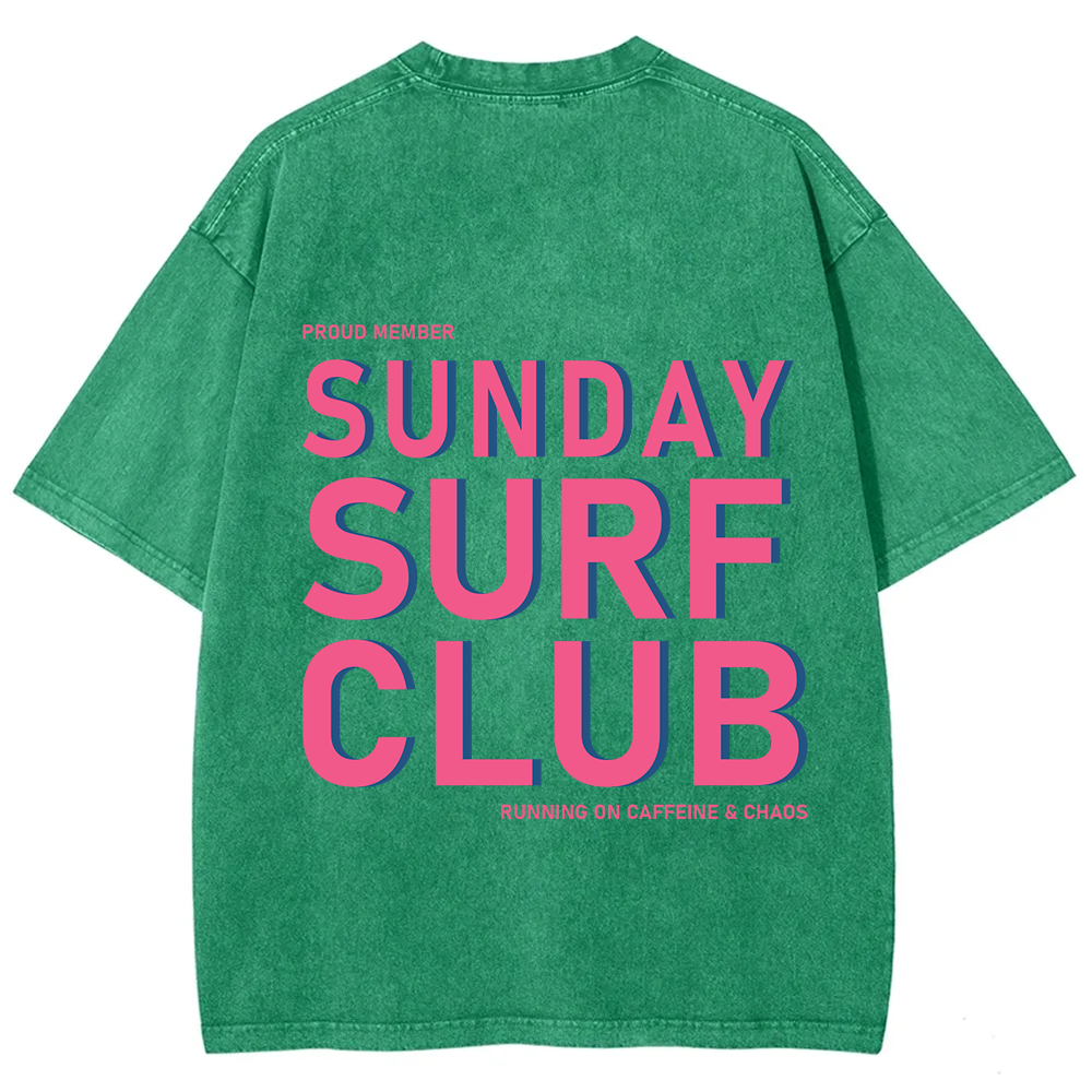 Sunday Surf Club Unisex Fit Washed T-Shirt