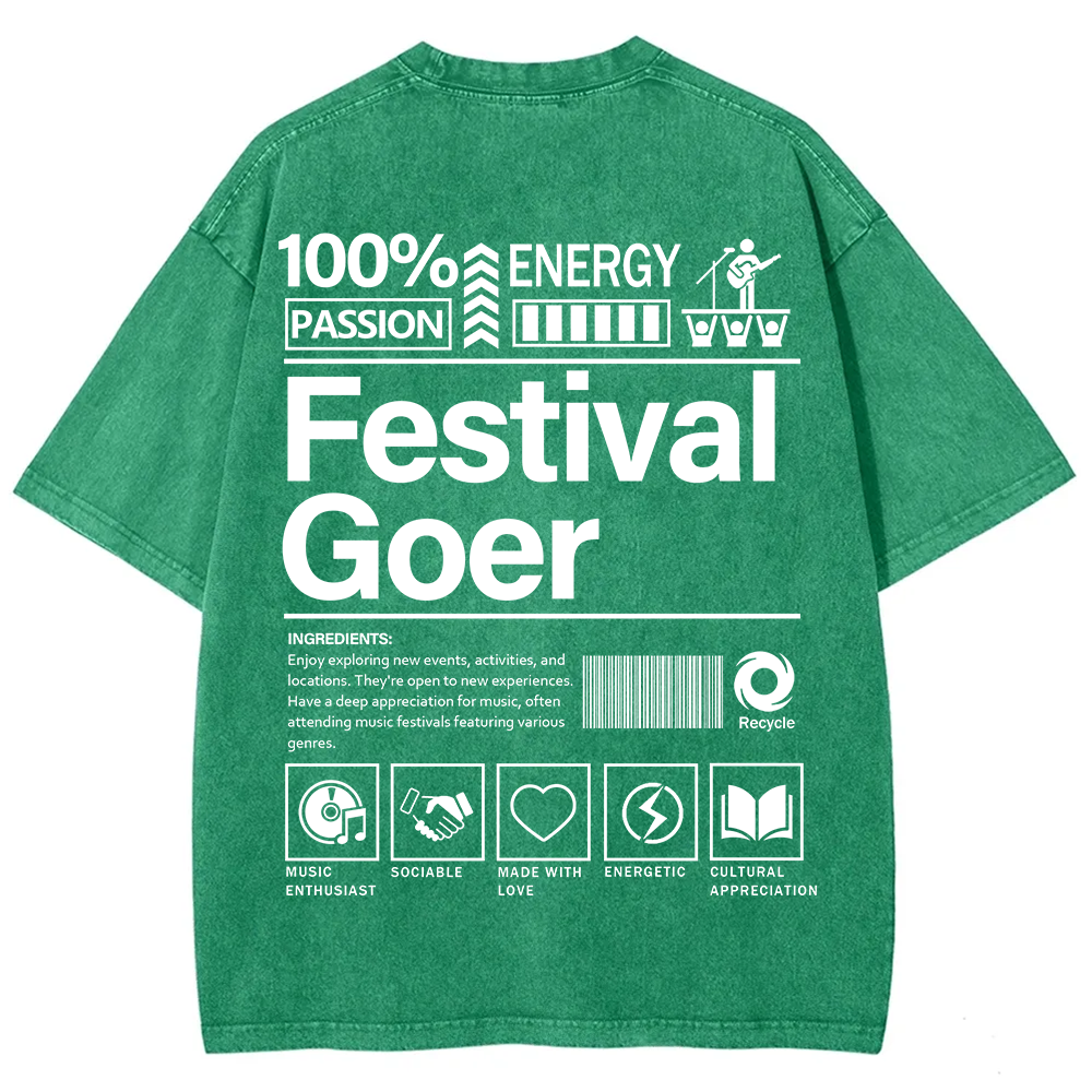 Festival Goer Unisex Fit Washed T-Shirt