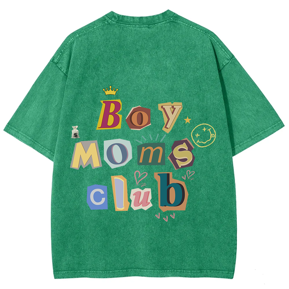 Boy Moms Club Unisex Fit Washed T-Shirt