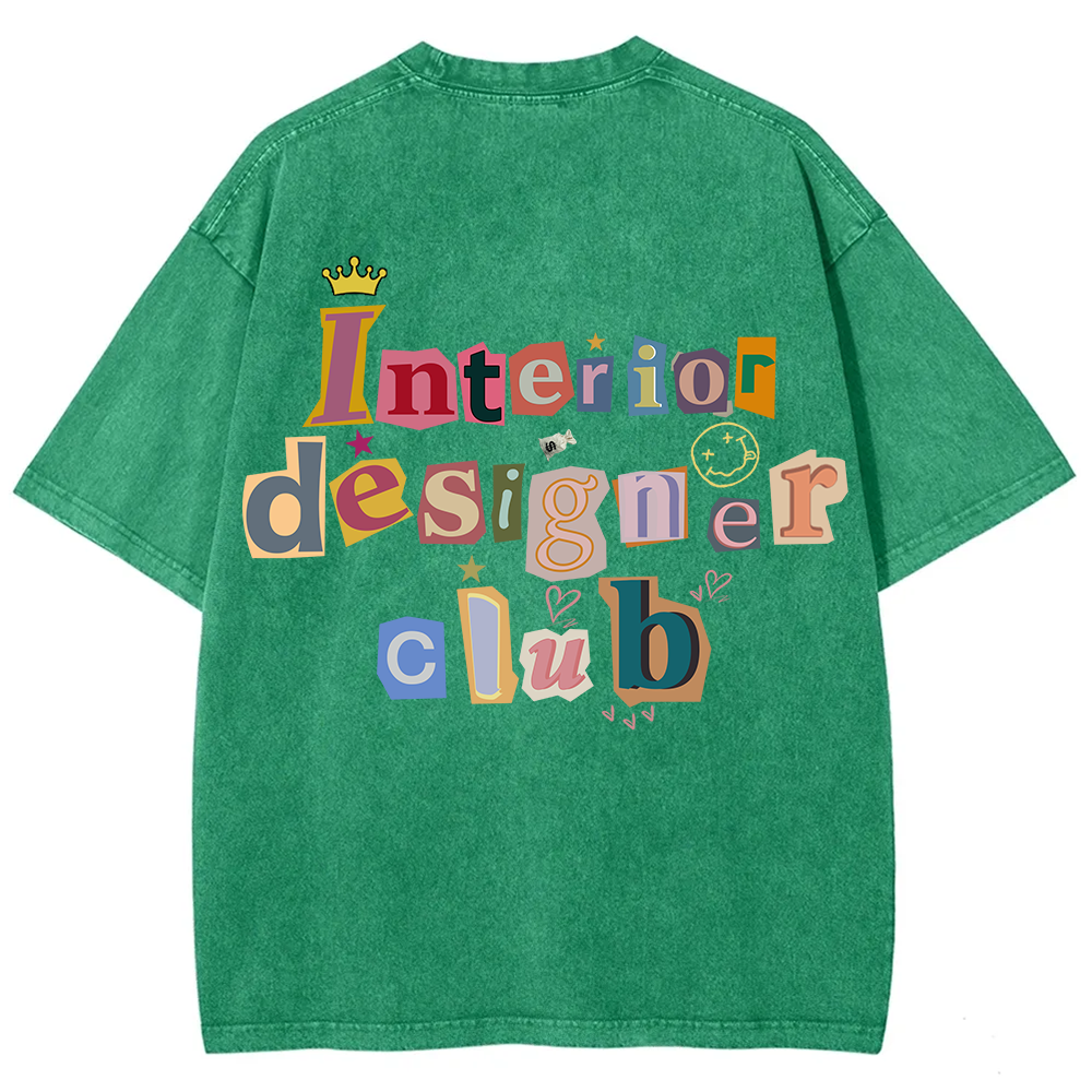 Interior Designer Club Unisex Fit Washed T-Shirt?