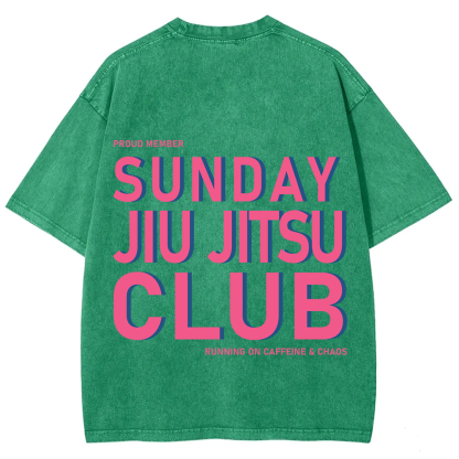 Sunday Jiu Jitsu Club Unisex Fit Washed T-Shirt