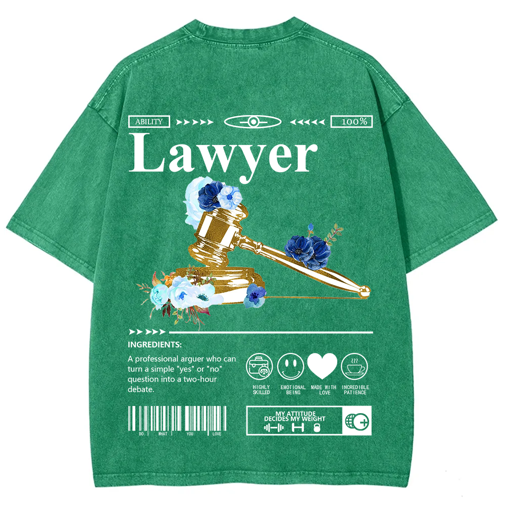 Lawyer Unisex Fit Washed T-Shirt?