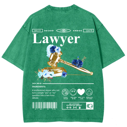 Lawyer Unisex Fit Washed T-Shirt?