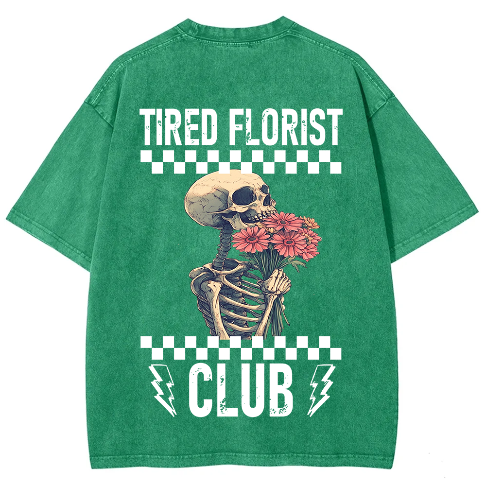 Tired Florist Club Unisex Fit Washed T-Shirt