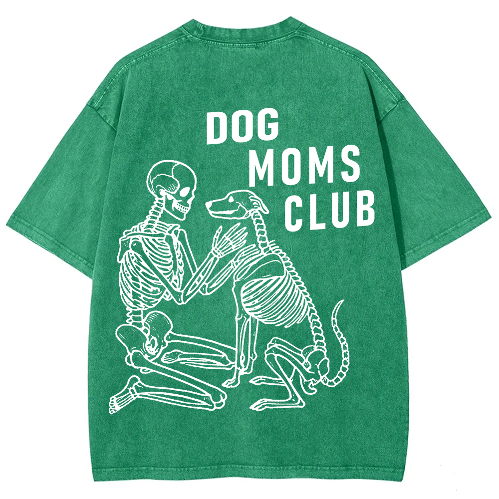 Dog Moms Club Unisex Fit Washed T-Shirt?