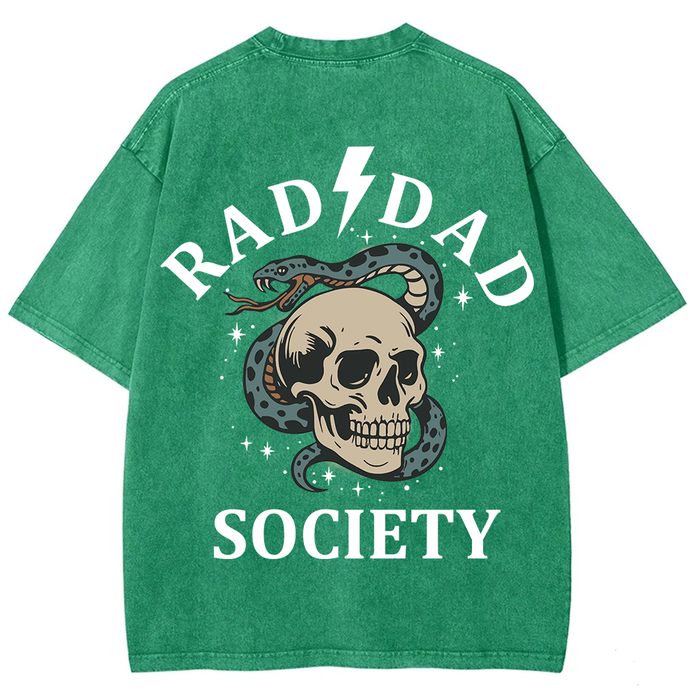 Rad Dad Society Unisex Fit Washed T-Shirt