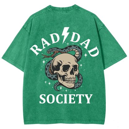 Rad Dad Society Unisex Fit Washed T-Shirt