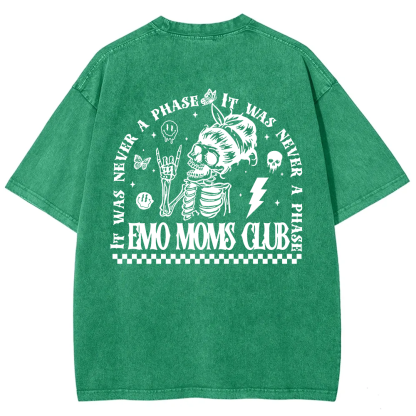 Emo Moms Club Unisex Fit Washed T-Shirt?