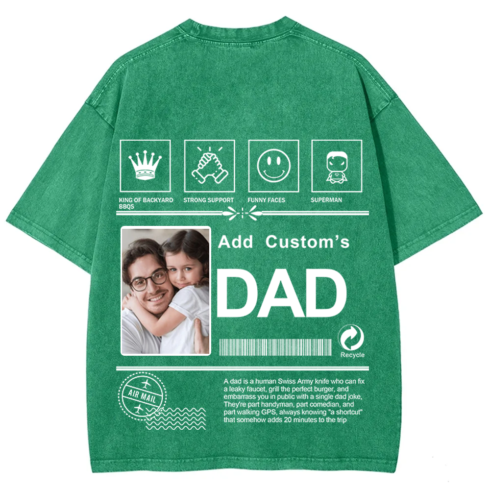 DAD Custom Unisex Fit Washed T-Shirt