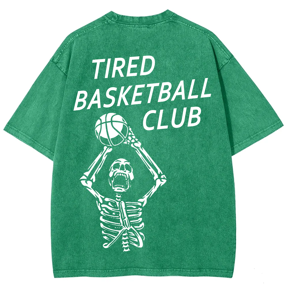 Tired Basketball Club Unisex Fit Washed T-Shirt