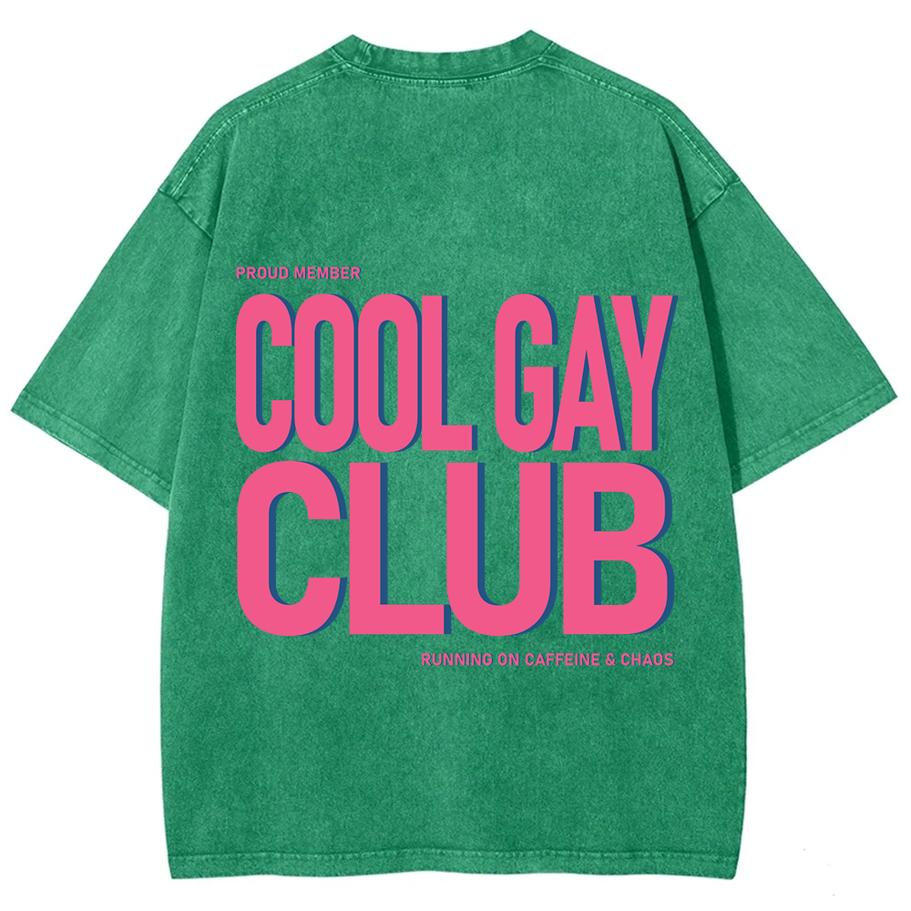 Cool Gay Club Unisex Fit Washed T-Shirt