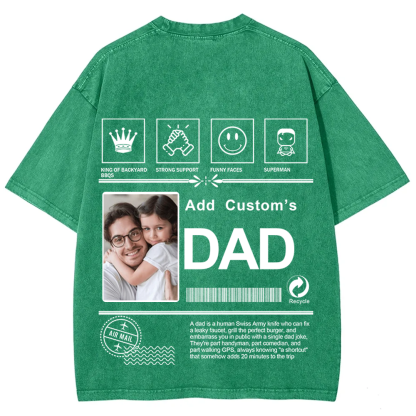 DAD Custom Unisex Fit Washed T-Shirt