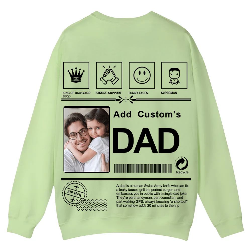 DAD Custom Casual Crewneck Sweatshirt wearishow