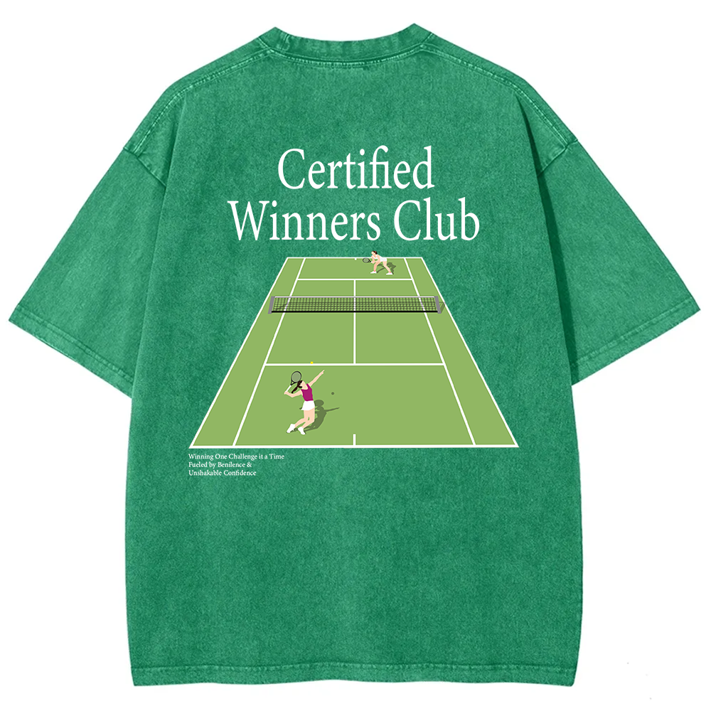 Certified Winners Club Unisex Fit Washed T-Shirt