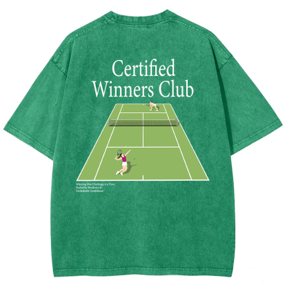 Certified Winners Club Unisex Fit Washed T-Shirt