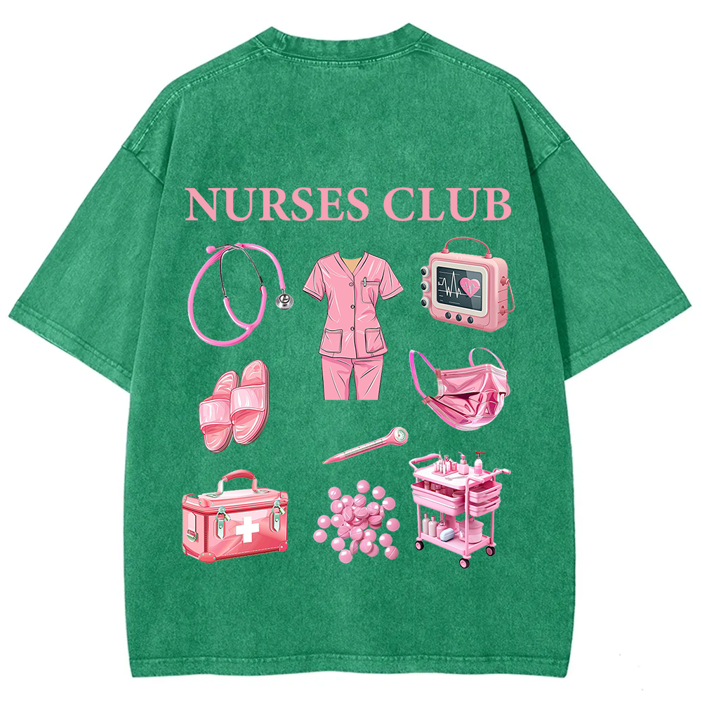 Nurses Club Unisex Fit Washed T-Shirt