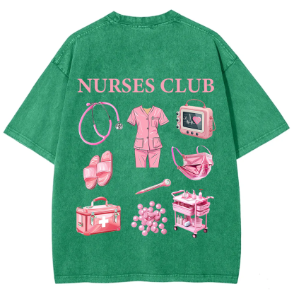 Nurses Club Unisex Fit Washed T-Shirt