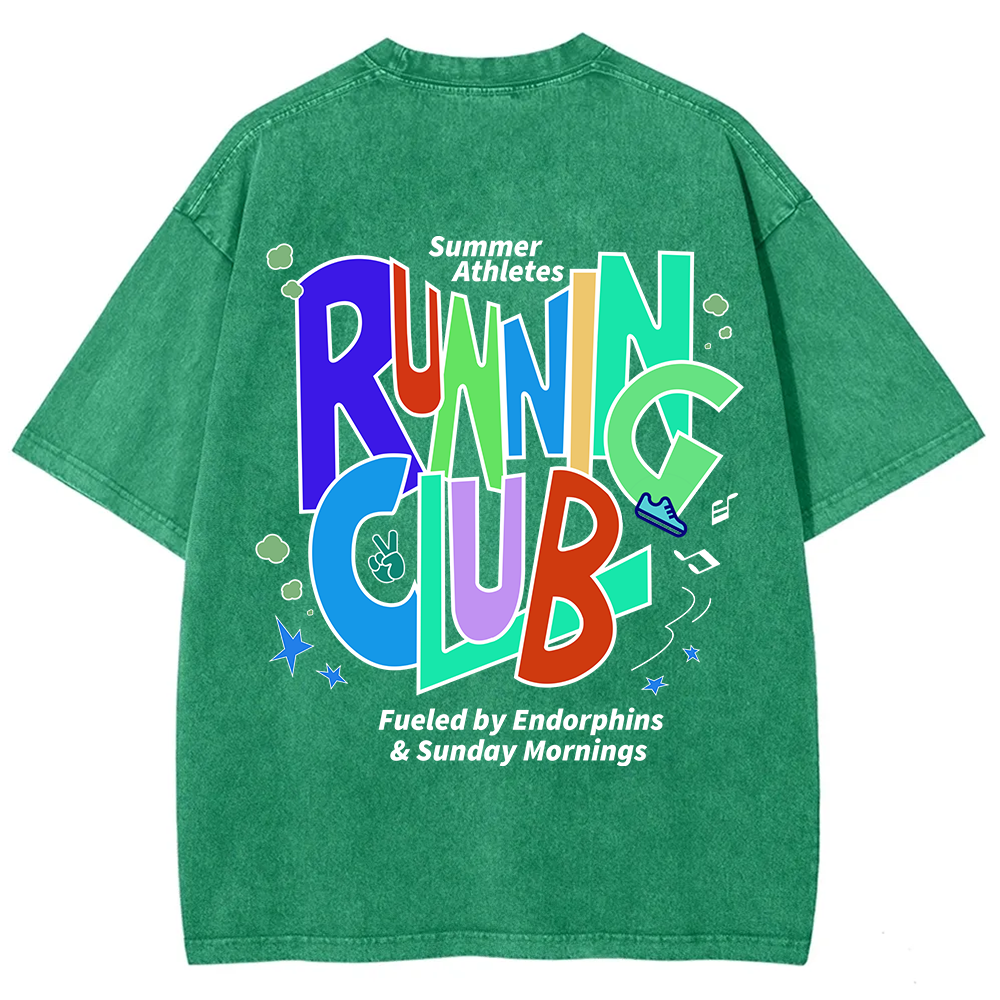 Running Club Unisex Washed T-Shirt