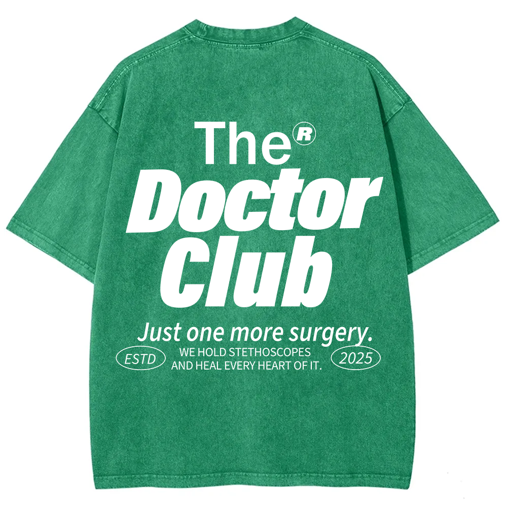 The Doctor Club Unisex Fit Washed T-Shirt