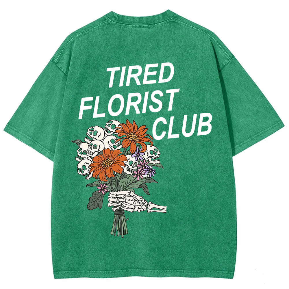 Tired Florist Club Unisex Fit Washed T-Shirt?