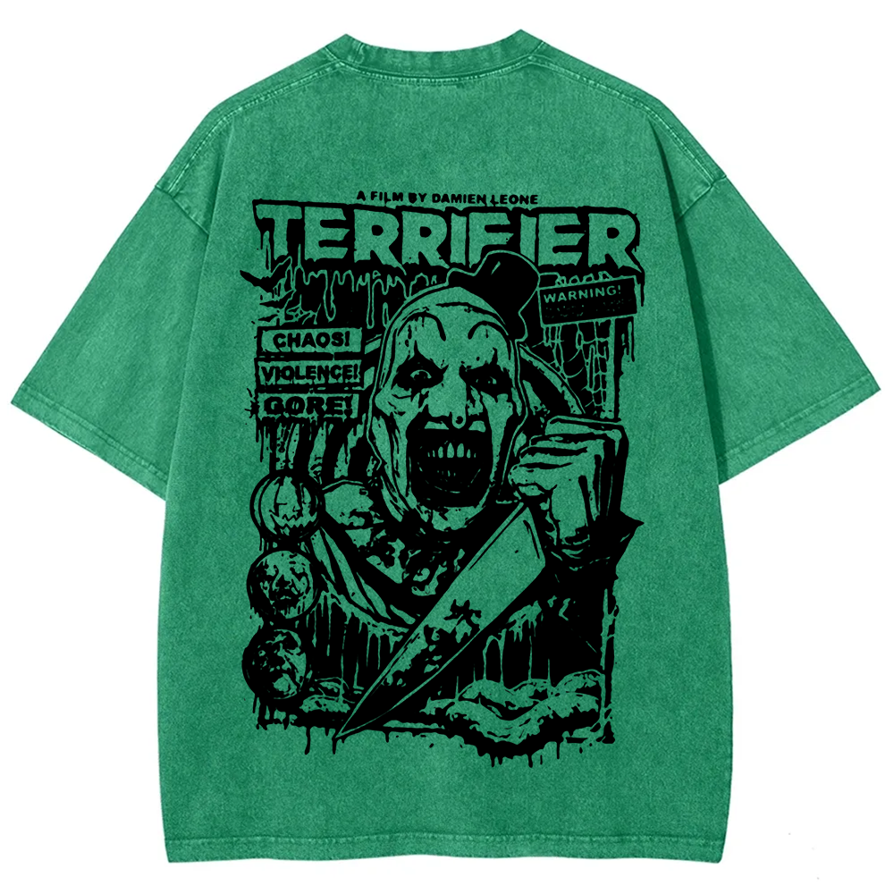 Unisex Vintage Terrifier Print Casual t-Shirt