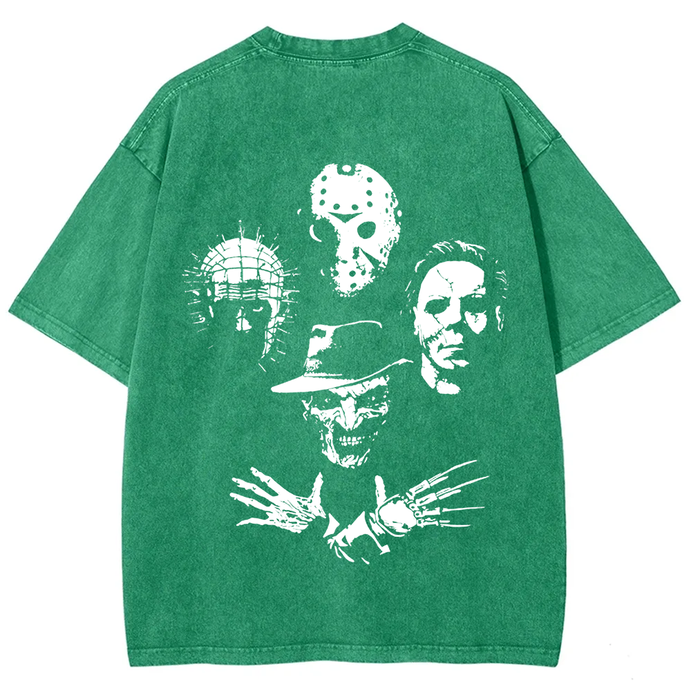 Horror Film t-Shirt Halloween Freddie Jason Hellraiser Grunge Rock Retro Black