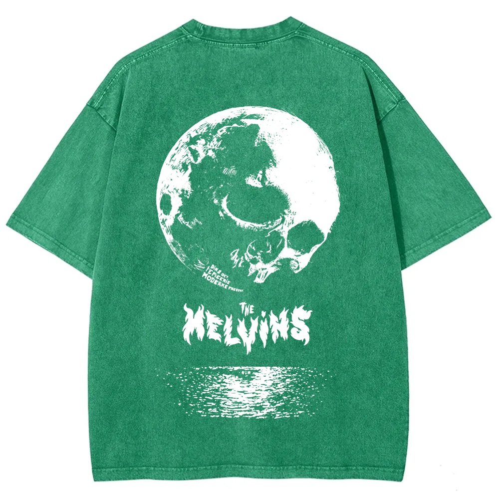 Unisex Washed The Melvins Concert Tour Moon t-Shirt