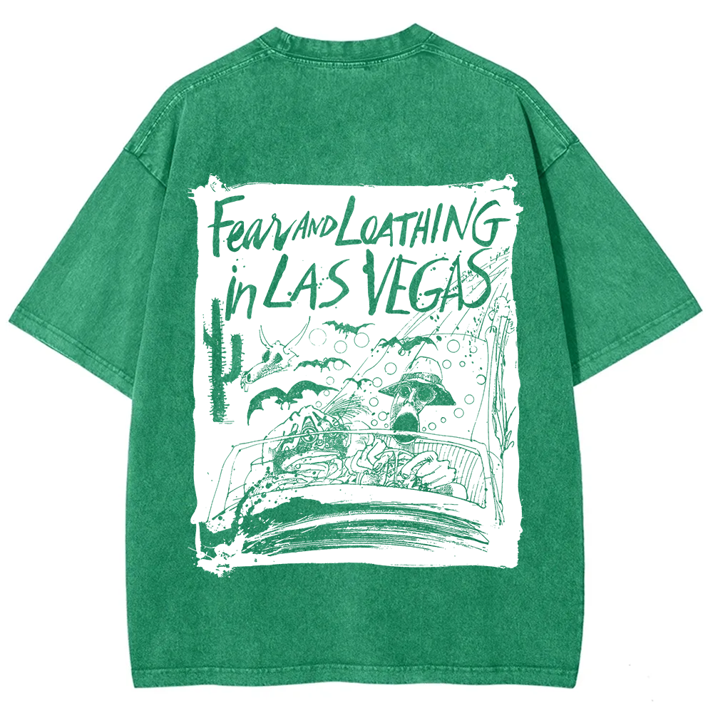 Unisex Washed Fear And Loathing In Las Vegas Band t-Shirt