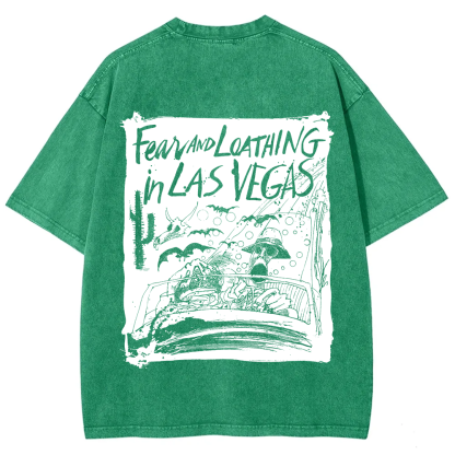 Unisex Washed Fear And Loathing In Las Vegas Band t-Shirt