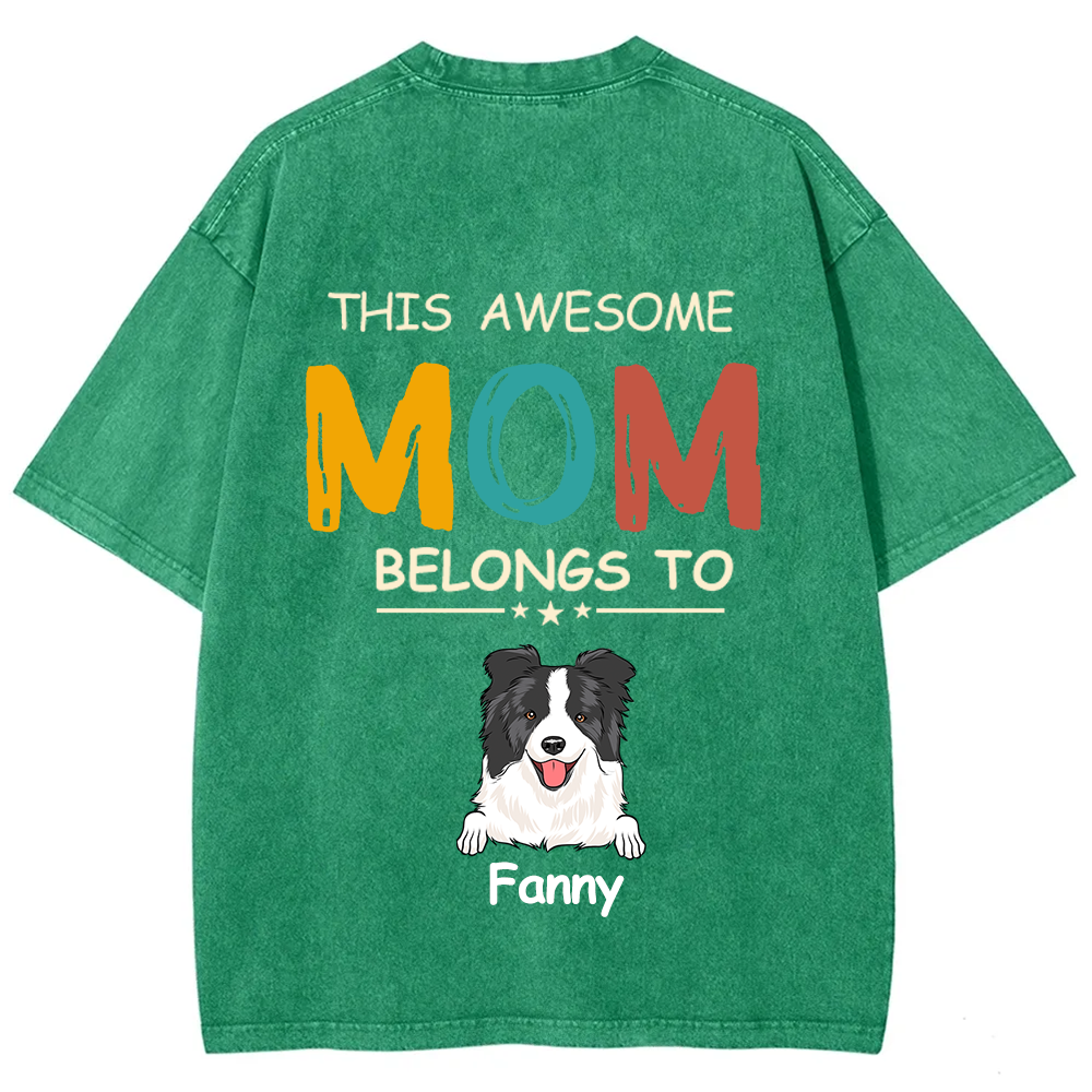 This Awesome Mom/Dad Belongs To - Personalized Custom Unisex  T-shirt