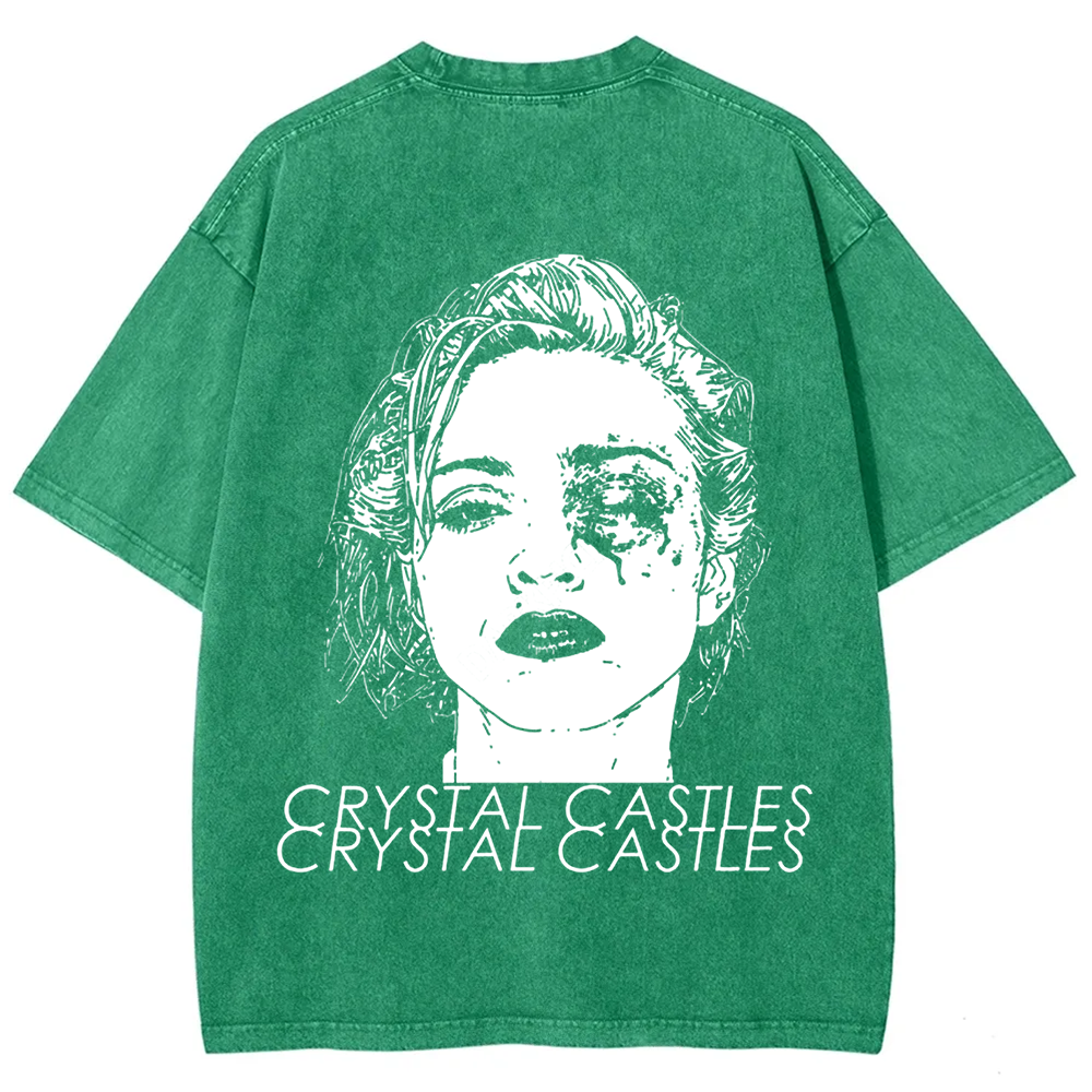 Unisex Washed Crystal Castles Band t-Shirt