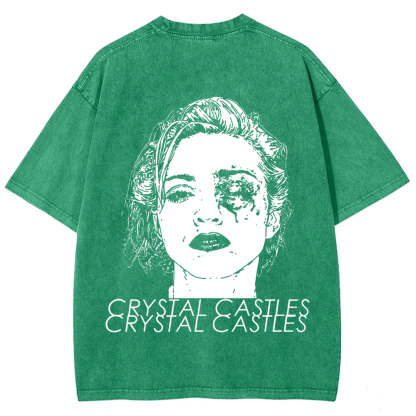 Unisex Washed Crystal Castles Band t-Shirt