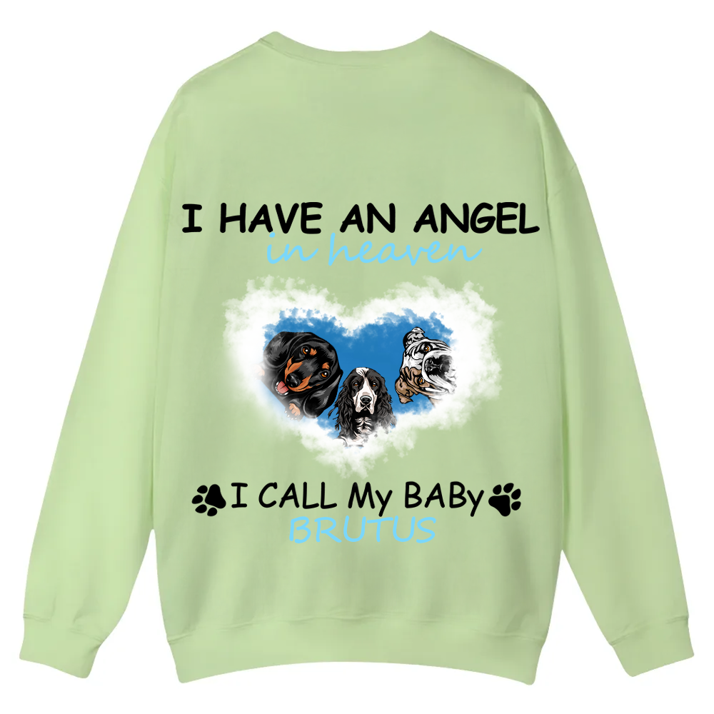 Have An Angel In Heaven - Personalized Custom Unisex Casual Crewneck Sweatshirt wearishow