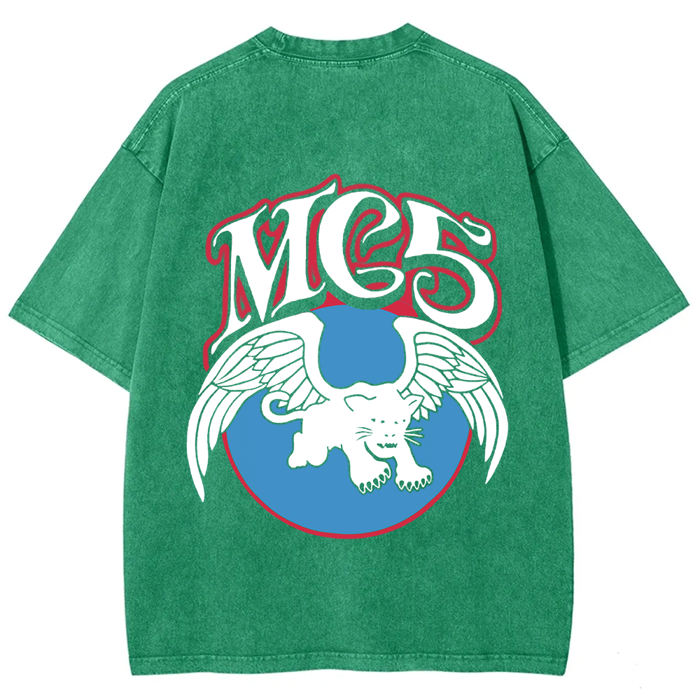 Unisex Vintage Washed  M.C.5 Music Bands t-Shirt