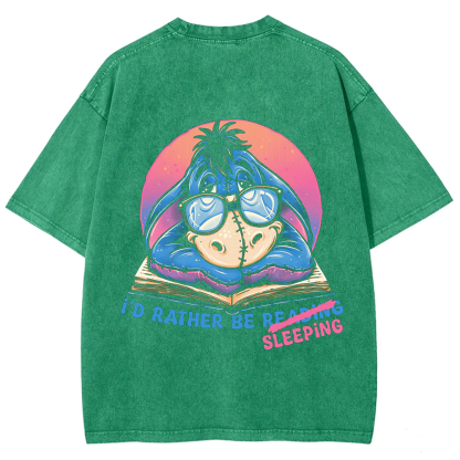 Unisex Vintage Washed Rather Be Sleeping  t-Shirt