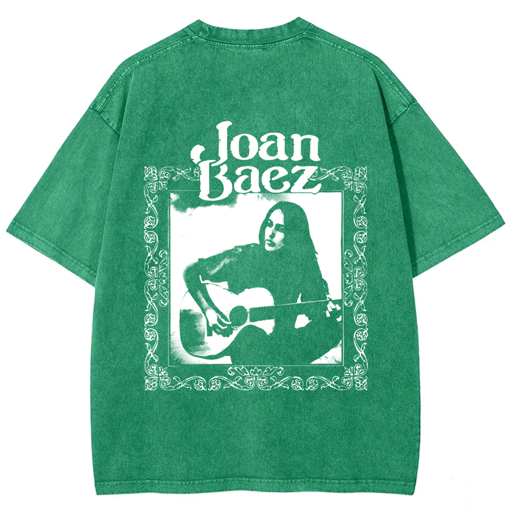 Unisex Vintage Washed Joan Baez Singer t-Shirt