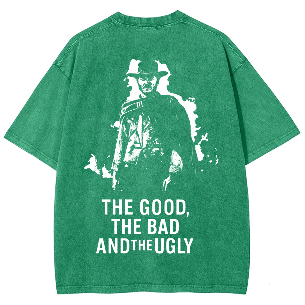 Unisex Vintage Washed The good ,the bad,the ugly, spaghetti Western movie  t-Shirt