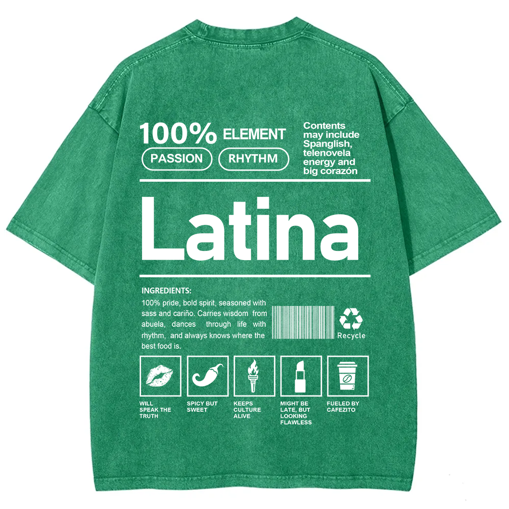 Latina Unisex Fit  Washed T-Shirt